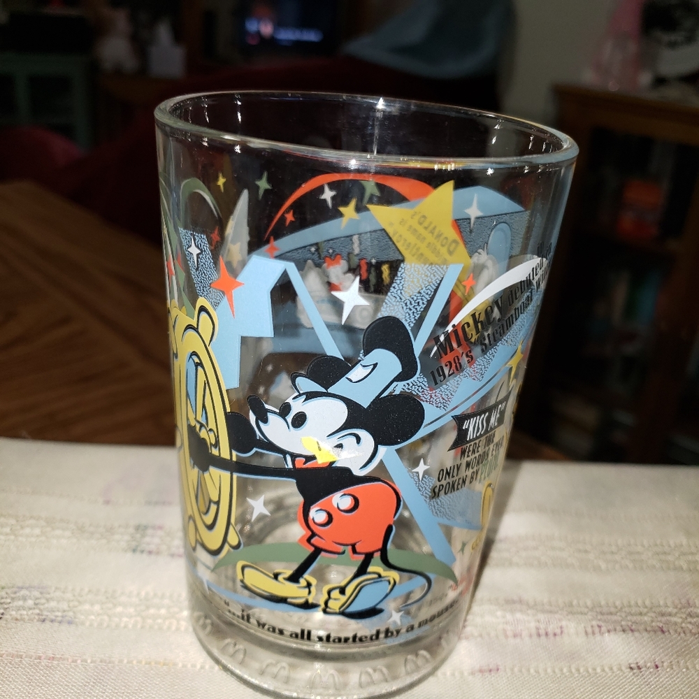 Disney McDonalds Mickey Mouse 100th Anniversary Glass
